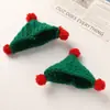 Mini gorro triangular de lana tejido de dibujos animados DIY hecho a mano para muñecas, accesorios de decoración, venta al por mayor