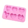 Molde Silicona Forma de Corazón Fondant Galleta Cake Popsicle Gelatina DIY Decoración Chocolate Dulce Horneado Molde