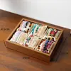 Bandeja de almacenamiento de 6 ranuras para pulseras de cristal con cojín suave de color nogal, expositor de mostrador para pulseras de joyería y coleccionables, accesorios de exhibición, colección