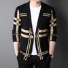 Em estoque atacado suéter de lã masculino cardigã de malha suéter primavera e outono roupa exterior casaco fino moda jovem Homens