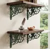 Marco de Soporte de Ángel Triangular Verde y Dorado Estilo Europeo Vintage de Hierro Transfronterizo Decoración de Pared Abstracta Soporte para Estante de Casa Estante de Almacenamiento
