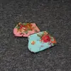 Mini monedero de lona para mujer, bolsa de monedas de tela, estampado de estilo étnico famoso, monedero pequeño para niños, venta al por mayor