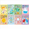 CM2503003 ciencia profesional dibujos animados infantiles rompecabezas interactivo padre-hijo pegatinas para cara DIY