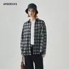 Ropa para Mujer Apo Camisa a Cuadros de Manga Larga Transfronteriza para Mujer en Otoño, Chaqueta Camisa Suelta de Alto Gama Estilo Coreano Neutra en Género para Hombre