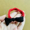 Anillo de toalla con lazo rojo de Año Nuevo, de alta elasticidad, estilo nuevo, duradero, para mujer, con cuerda para la cabeza, dulce, combinable, negro.