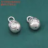 Colgante de plata de ley 99% plata pura peine poni Ruyi colgante vintage desgastado 3D plata dura material DIY hecho a mano