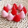 Velas Aromáticas de Fresa, Adornos para Decoración de Pasteles Horneados, Accesorios de Velas Frutales Rosadas Sin Humo para Cumpleaños
