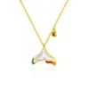 Collar de Cola de Pez Madreperla Natural Fish Has You para Mujer Plata de Ley S925 Estilo Ins Nicho Colgante de Alta Gama Collar para Clavícula