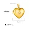 Design de Nicho Transfronteiriço Europeu e Americano Moda Criativa de Alta Qualidade Caixa de Fotos Redonda em Formato de Coração Pingente de Colar Banhado a Cobre Dourado para Mulheres