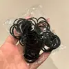 Diademas elásticas negras para niños, suaves con el cabello, alta elasticidad, sujetadores de pelo duraderos, accesorios para el cabello