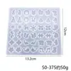 Molde de silicona para hacer gotas de pegamento de cristal, para joyería hecha a mano, con agujeros, para collares y colgantes.