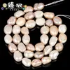 Perlas Barrocas Blancas Rosas Moradas de 8-9 mm con Agujero Recto Pulidas por Ambos Lados, Cuentas Sueltas para Accesorios de Collares y Pulseras, Venta al por Mayor desde el Fabricante
