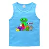 2023 Verão Colete Infantil Estilo Coreano Algodão Casual Camisa de Assentamento Absorvente de Suor Guo Guo Camiseta Sem Mangas para Meninos Esportivos