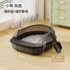 Bandeja sanitaria para gatos semi-cerrada extragrande, bandeja sanitaria para gatos anti-salpicaduras con cubierta, caja de arena para gatos con valla