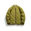 Chaqueta de Béisbol Gruesa Acolchada de Diamantes Estilo Retro Invierno Hong Kong Americano Abrigo de Algodón Marca de Moda para Hombre Holgada Versátil para Pareja Ropa de Abrigo de Algodón