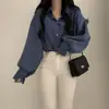 Blusa Branca Profissional com Manga Bufante, Decote V, Temperamento, Design Moderno para Mulheres, Primavera e Outono, Tamanho Plus Size, Camada Interna, Camisa Base