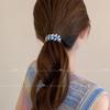 Anillo para el Cabello Línea Telefónica Azul Sal Marina de Yang Mi para Mujer Cola de Caballo Alta Cuerda para la Cabeza que No se Derrumba Cuerda para el Cabello de Alta Elasticidad Accesorios para el Cabello Gomas