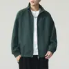 Novo Moletom com Zíper para Primavera e Outono Masculino, Jaqueta Cardigã com Capuz, Marca Tendência, Engrossado, Tamanho Grande, Caimento Solto, Jaqueta de Outono e Inverno