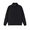 Moletom Novo Padrão Diamante Air Layer Ombro Caído Gola Alta para Homens, Roupa de Trabalho Corporativa com Logo Impresso e Bordado