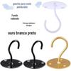 Ganchos de cesta suspensos pretos e brancos transfronteiriços, ganchos de ferro prontos, ganchos de cesta de flores de varanda em vasos, penduradores de plantas
