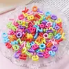Letras Inglesas Huecas Tridimensionales de Acrílico Serie Color Macarrón Accesorios para Pulseras DIY Cuentas Sueltas Venta al por Mayor