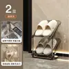 Zapatero multicapa, simple y ahorrador de espacio para apartamentos de alquiler, organizador de zapatos detrás de la puerta, estante de almacenamiento para dormitorios, zapatero inclinado de lujo ligero