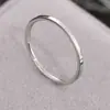 Anillo Redondo de Acero de Titanio Galvanizado de Gama Alta Japonés y Coreano Anillo de Pareja Anillo de Acero Inoxidable de Nicho que No se Desvanece para Mujeres