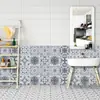 Pegatinas de Azulejo Impermeables Esmeriladas de PVC con Patrón de Mandala Clásico Europeo para Renovación y Embellecimiento de Paredes del Hogar Pegatinas de Pared Decorativas