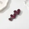 Pinza para el pelo de estrella de mar con diamante brillante simple y elegante para mujer, pinza de pico de pato de alta gama, pinza lateral frontal, pinza dulce para media coleta