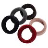 Banda para el cabello de cola de caballo sin costuras de alta calidad estilo coreano, banda para el cabello de nailon de alta elasticidad, anillo de toalla grueso negro