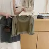 Conjunto de Ropa para Niña 2026 Otoño Nuevo Estilo Conjunto de Pantalón con Falda de Mezclilla para Bebé Estilo Coreano Camiseta Básica de Manga Larga