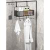 Colgador de Baño Estante de Almacenamiento para Inodoro sin Perforaciones Estante para Almacenar Toallas para Ducha Puerta de Vidrio en stock