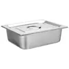 Bandeja de porciones de acero inoxidable 304, bandeja rectangular, bandeja cuadrada para tiendas de té de leche, bandeja para hot pot picante, bandeja para alimentos de cafetería, caja de porciones, bandeja para servir