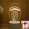 Presente Criativo Luz Noturna 3D para Atividades de Feriado Infantil, Luz Noturna Pequena USB de Natal com Logo Impresso em LED