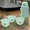 Taza de té Kung Fu desechable con impresión de logo, engrosada, más dura, anti-quemaduras, taza de té de alta calidad, portavasos, una generación de cabello