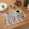 Venta Directa de Fábrica Manteles Individuales, Decoraciones Navideñas de Mesa, Tapetes Aislantes de Calor, Manteles, Posavasos Hechos a Mano de Jacquard de Algodón y Lino al por Mayor