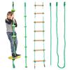 Casa Roja Amazon Columpio Infantil Deportes al Aire Libre Jardín de Infancia Serie Jungla Elfo Verde Cuerda para Trepar Escalera de Cuerda