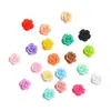 Accesorios de Resina de Rosa Artificial Coloridos de 12 mm Material para Manualidades Pegamento de Crema Funda de Teléfono Celular Agujero Zapato Pasador de Pelo Joyería