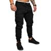 2023 AliExpress nuevo pantalón casual para hombre transfronterizo estilo europeo y americano juvenil color sólido simple con cordones y tobilleras para hombre