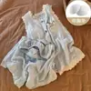 Nuevo conjunto de pijama de verano para mujer estilo coreano con copas en el pecho, talla grande, chaleco fresco para casa
