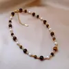 Pendientes Geométricos de Piedra Ojo de Tigre Maillard, Lujo Ligero, Estilo Exquisito y de Alta Gama, Pendientes de Nicho para Mujer, Pendientes Retro de Otoño e Invierno