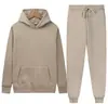 Conjunto Masculino Transfronteiriço 2022 Primavera & Outono Cor Pura Moletom com Capuz Conjunto Moderno Casual Esportivo Duas Peças