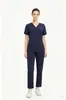 Venda direta da fábrica de conjuntos de scrub leves de duas peças para mulheres, em estoque, elásticos, de secagem rápida, uniformes de enfermagem, uniformes médicos, atacado