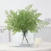 Nuevos Paquetes de Ramas Artificiales Largas y Cortas de Helechos de Alambre de Hierro, Agujas de Pino, Plantas Verdes de Hierba Persa, Adornos de Decoración para el Hogar y Bodas, Flores Artificiales