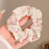 Goma para el pelo retro estilo francés para mujer, Cuerda para el pelo versátil de satén de alta gama estilo coreano, Accesorio para el pelo estilo Mori, Adorno grande para el pelo