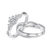 Viento frío anillo de pareja para hombres y mujeres joyería plateada anillo abierto anillo de boda en vivo tiembla en vivo suministro al por mayor