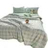 Algodón Lavado Ropa de Cama Sábanas para Cama Juego de Funda Nórdica de Cuatro Piezas Juego de Cama Individual y Doble para Dormitorio de Estudiantes Juego de Tres Piezas para Todas las Estaciones