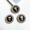 Versão coreana de retro pequeno estilo perfumado diamante rosa jóias acessórios buraco sapatos grampo de cabelo aperto de cabelo acessórios de material de caso de telefone móvel