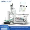 Máquina de Enchimento de Frascos de Pequeno Volume Totalmente Automática 10 Cabeças Zonesun Máquina de Enchimento Quantitativo com Bomba Peristáltica para Frascos de Ampolas Líquidas