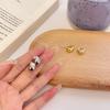 Pendientes de arco de aguja de plata S925 para mujer, nuevos y modernos, con diseño de nicho, con temperamento único, joyería de metal de alta gama.